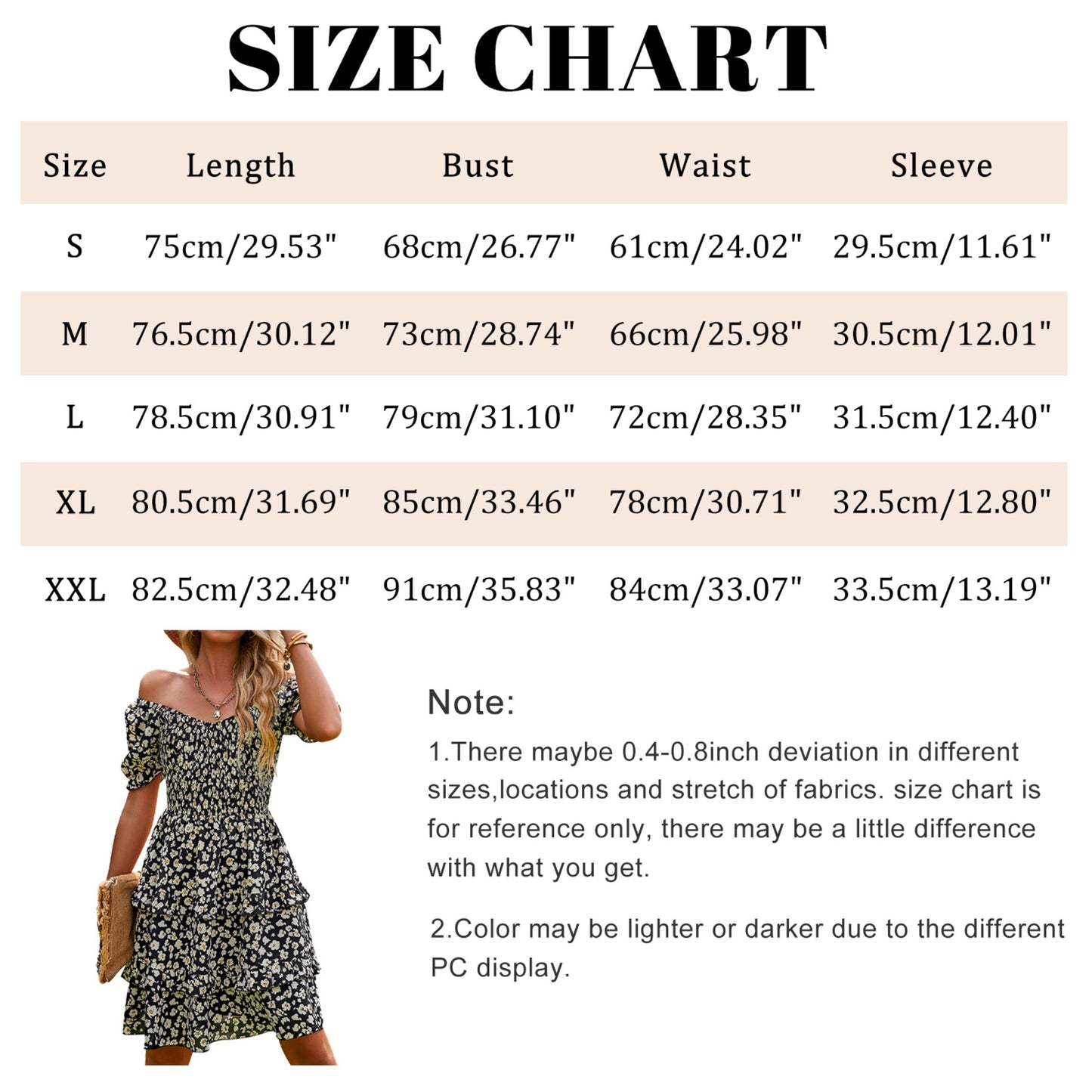 AICARE Summer Casual Dresses for Women Floral Pattern Ruffle Short Sleeve A Line Flowy Mini Dress
