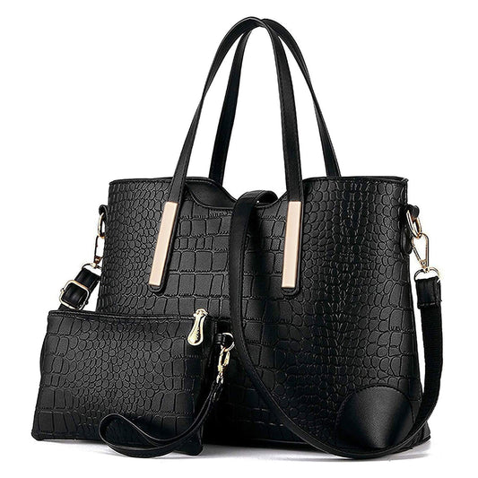 AICARE Women's 2-Piece Handbag Tote Bag Set with Matching Wallet