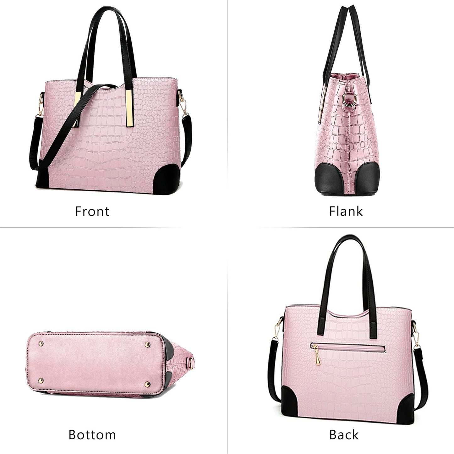 AICARE Women's 2-Piece Handbag Tote Bag Set with Matching Wallet