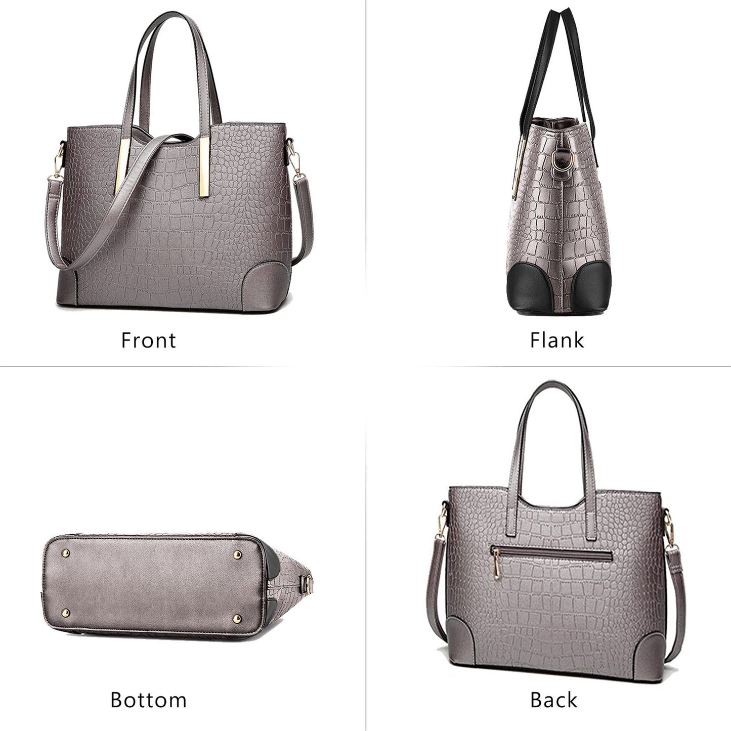AICARE Women's 2-Piece Handbag Tote Bag Set with Matching Wallet