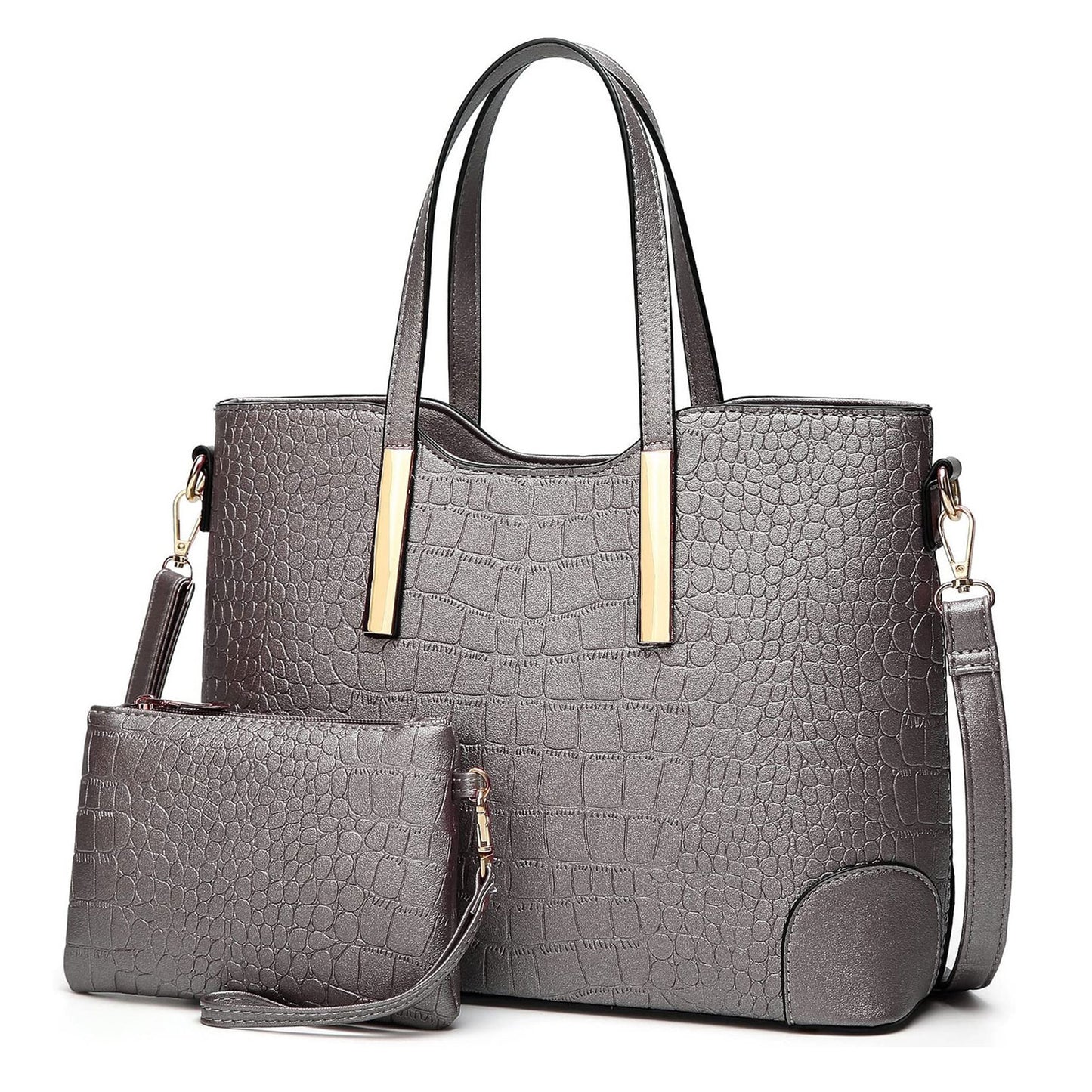 AICARE Women's 2-Piece Handbag Tote Bag Set with Matching Wallet
