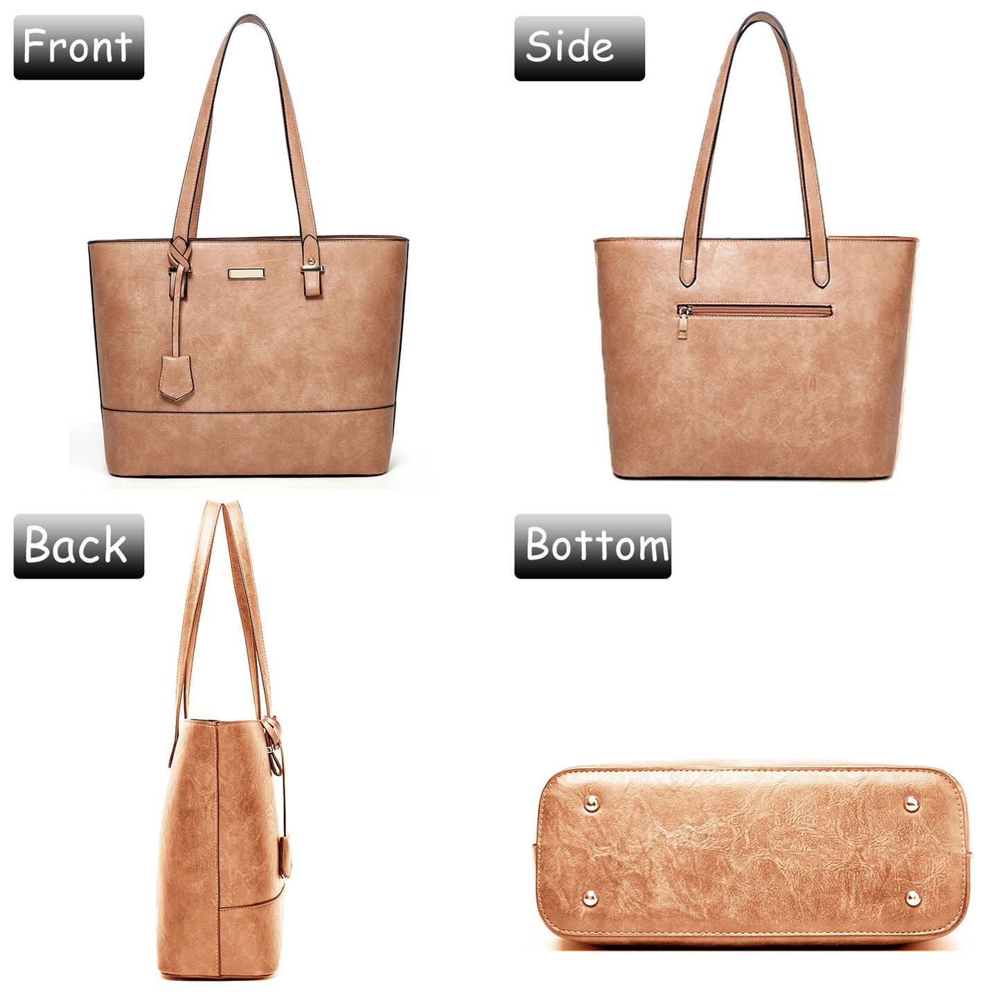 AICARE Purses for Women, 5 Piece Handbag Set with Satchel Tote Shoulder Bag and Wallet