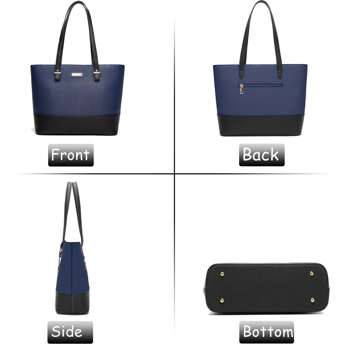 AICARE Purses for Women, 5 Piece Handbag Set with Satchel Tote Shoulder Bag and Wallet
