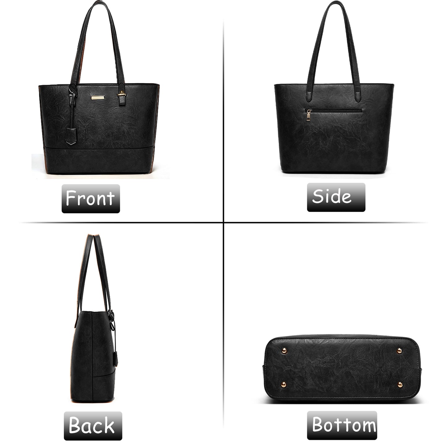 AICARE Purses for Women, 5 Piece Handbag Set with Satchel Tote Shoulder Bag and Wallet