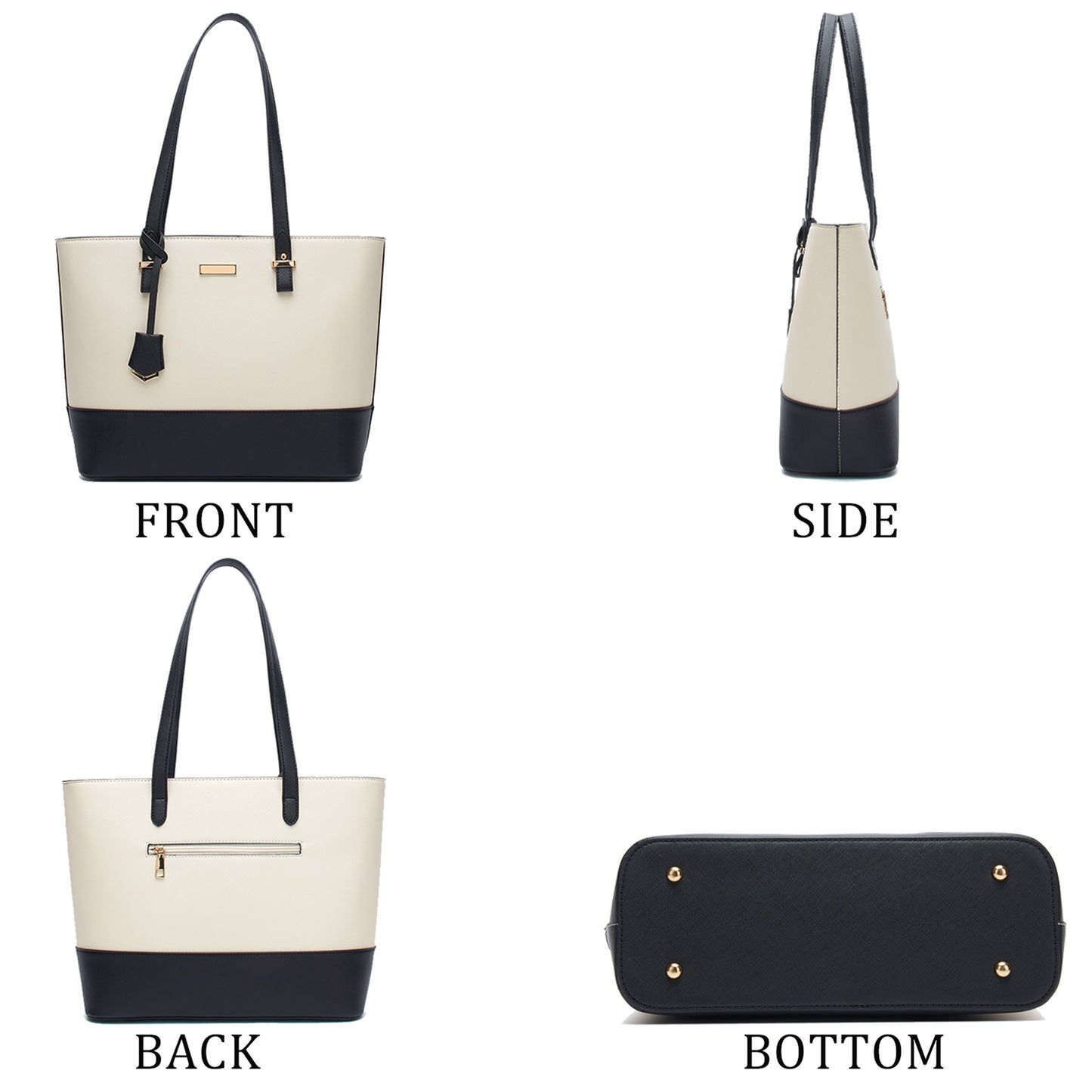 AICARE Purses for Women, 5 Piece Handbag Set with Satchel Tote Shoulder Bag and Wallet