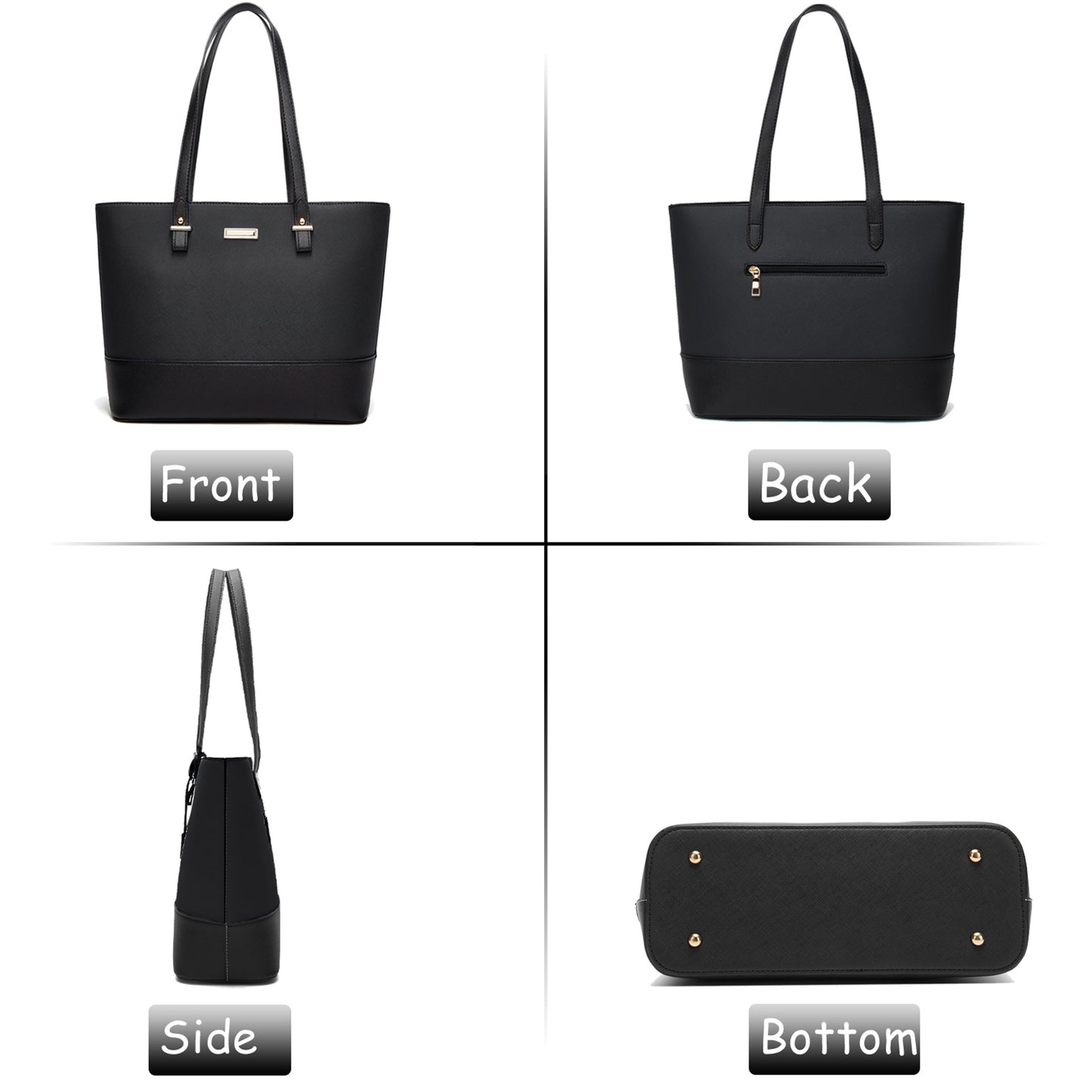 AICARE Purses for Women, 5 Piece Handbag Set with Satchel Tote Shoulder Bag and Wallet