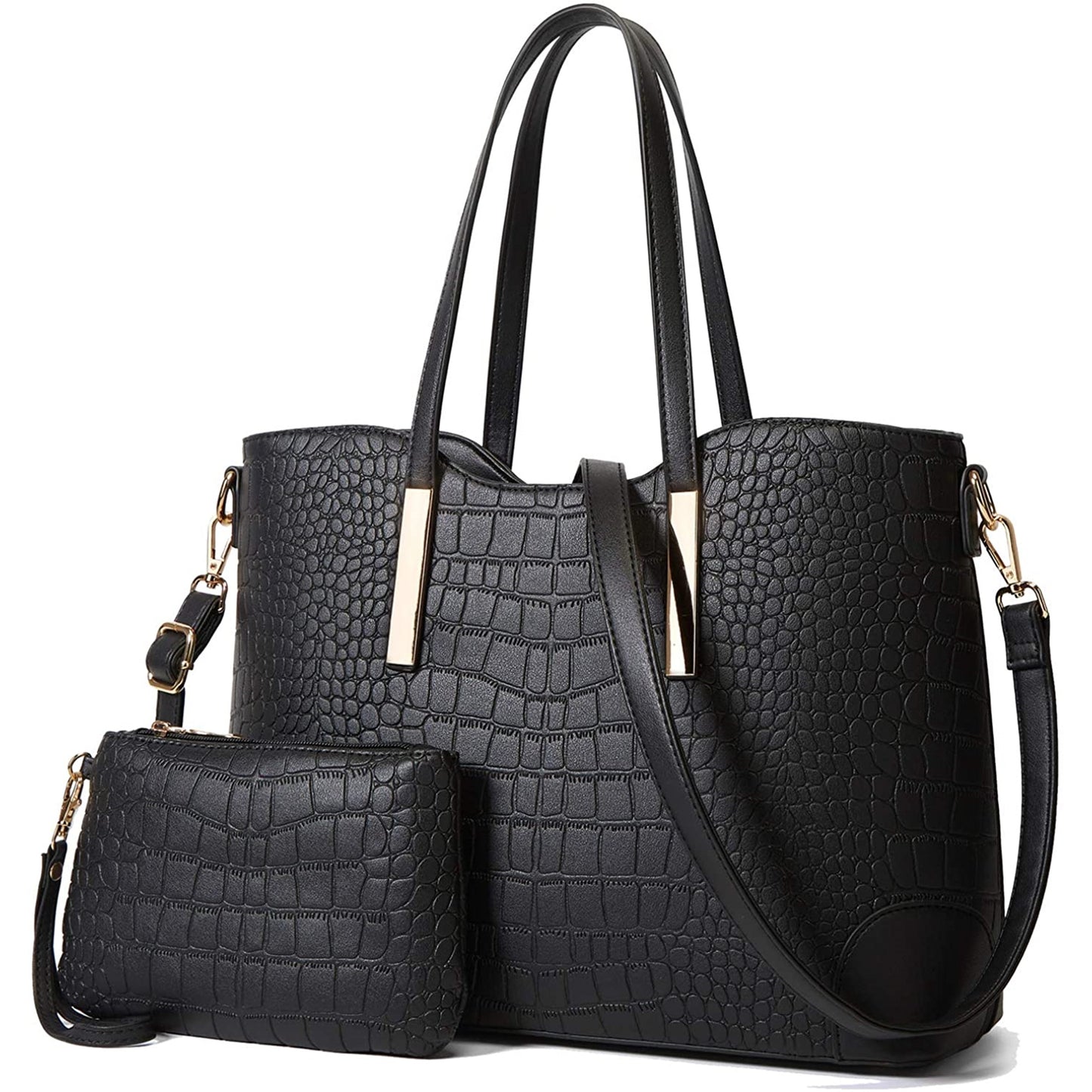 AICARE Women Satchel Handbag 2 Piece Set, Shoulder Tote Purse with Matching Wallet
