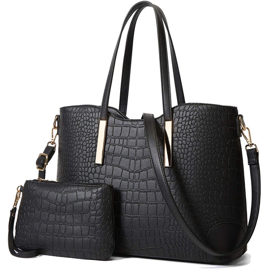 AICARE Women Satchel Handbag 2 Piece Set, Shoulder Tote Purse with Matching Wallet